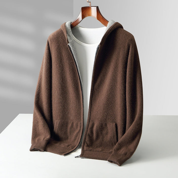 Men’s Reversible Zip-Up Knit Hoodie