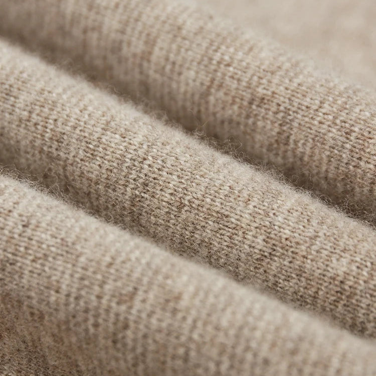 Men’s Round-Neck Button-Front Cardigan