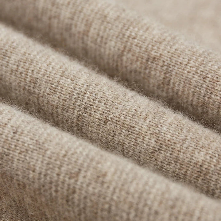 Men’s Round-Neck Button-Front Cardigan