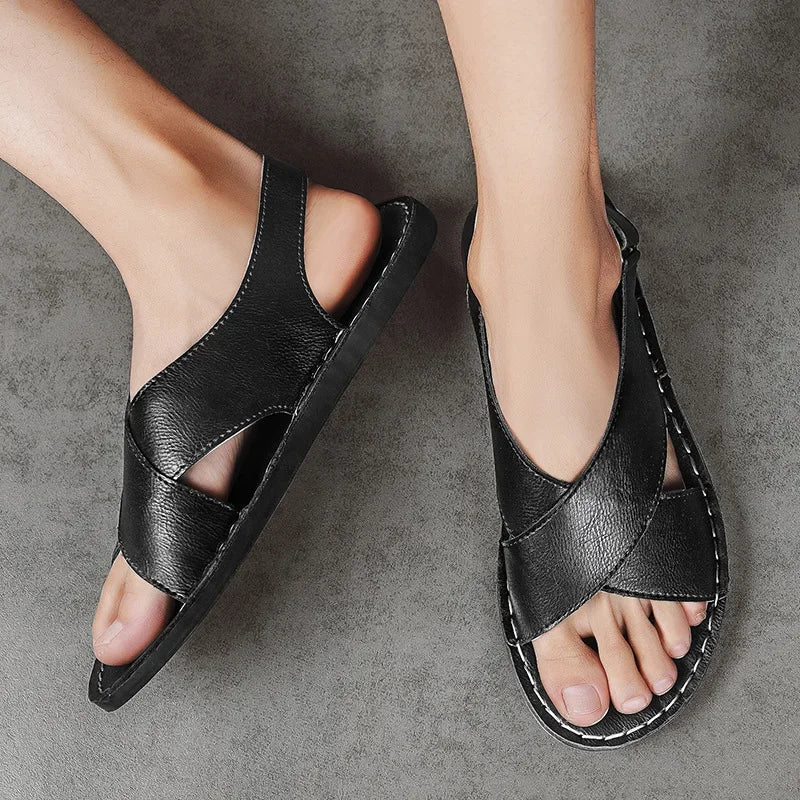 Men’s Sandals with Slingback Strap and Cushioned Sole