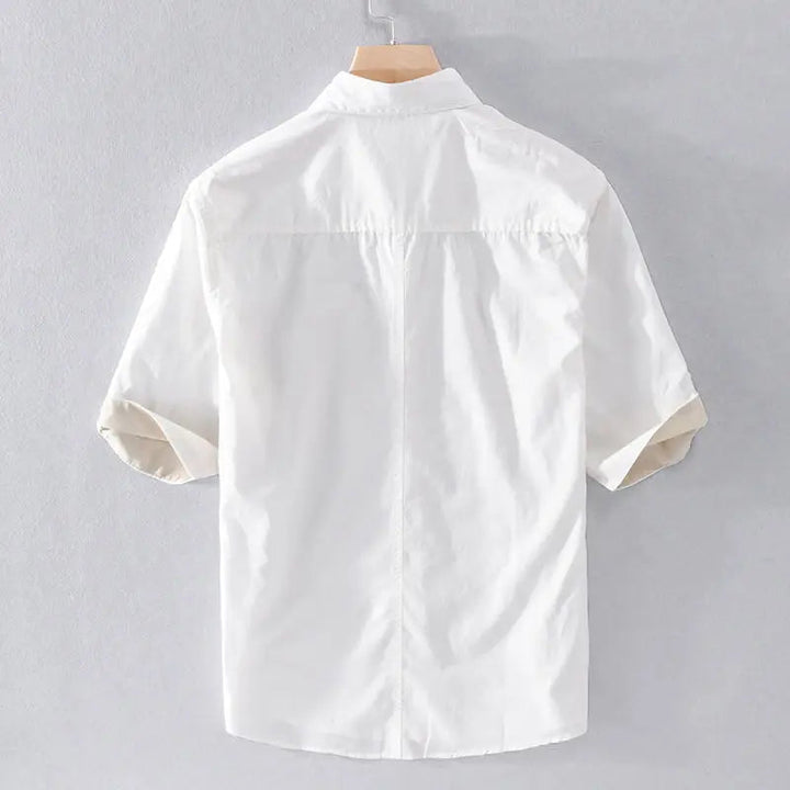 Men’s Short Sleeve Button-Up Shirt with Front Pockets