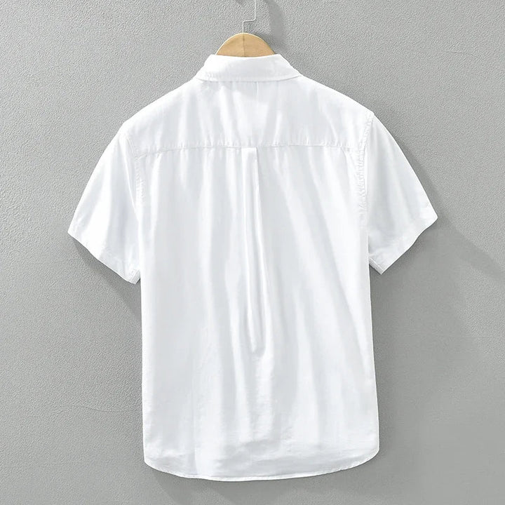 Men’s Short Sleeve Button-Up Shirt with Chest Pocket