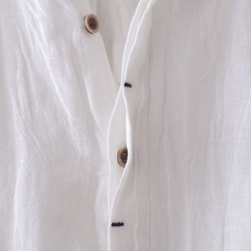 Men’s Short Sleeve Button-Up Shirt with Collar