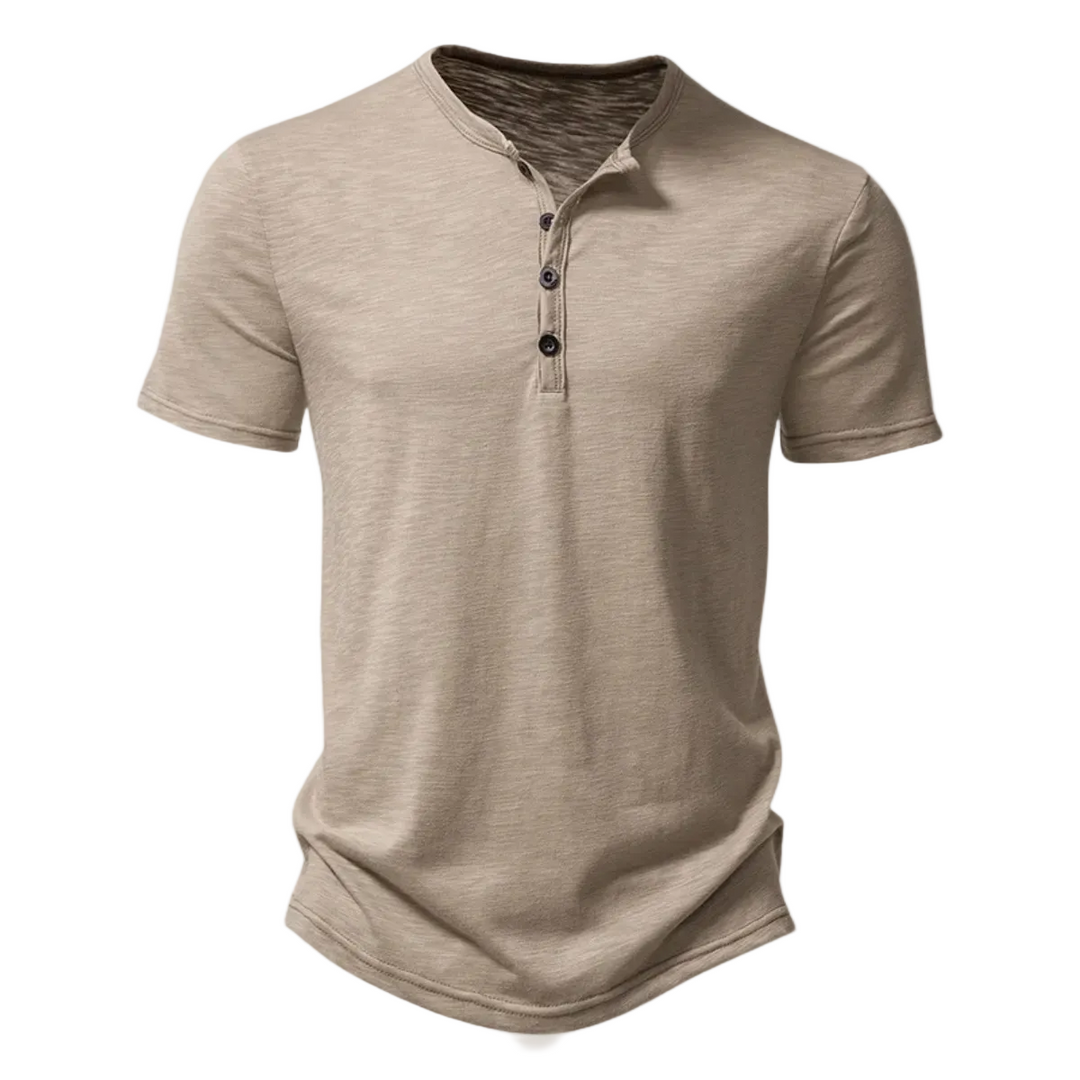 Men's Short Sleeve Henley T-Shirt