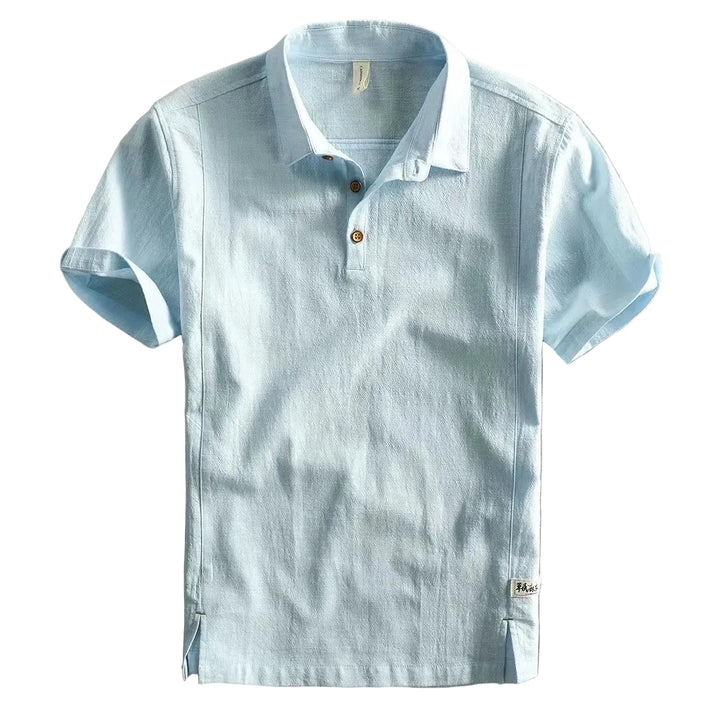 Men’s Short Sleeve Polo Shirt with Button Placket