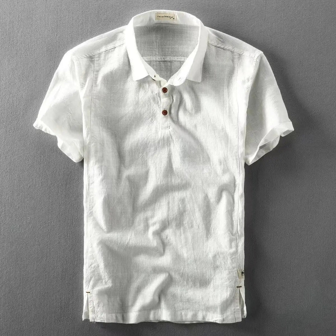 Men’s Short Sleeve Polo Shirt with Button Placket