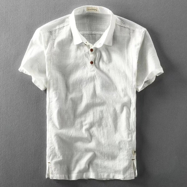 Men’s Short Sleeve Polo Shirt with Button Placket
