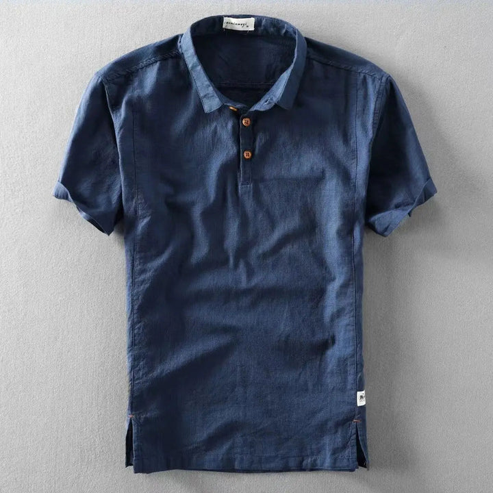 Men’s Short Sleeve Polo Shirt with Button Placket