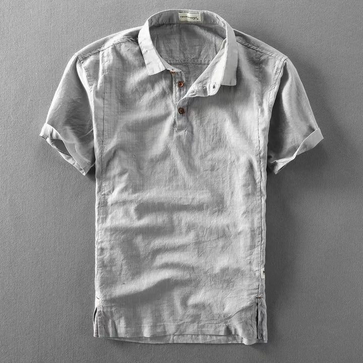 Men’s Short Sleeve Polo Shirt with Button Placket