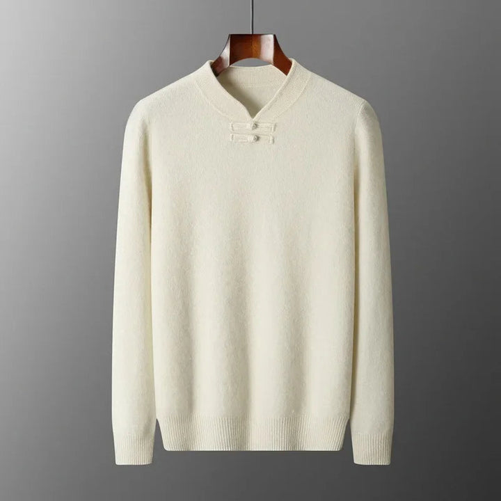Men’s Stand-Collar Toggle Knit Sweater