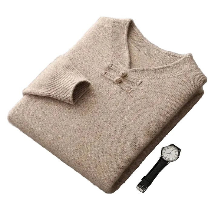 Men’s Stand-Collar Toggle Knit Sweater