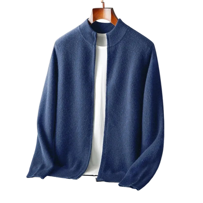 Men’s Stand-Collar Zip Cardigan