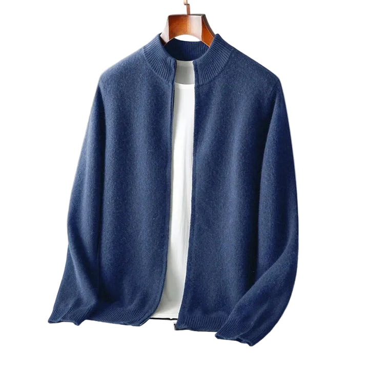 Men’s Stand-Collar Zip Cardigan
