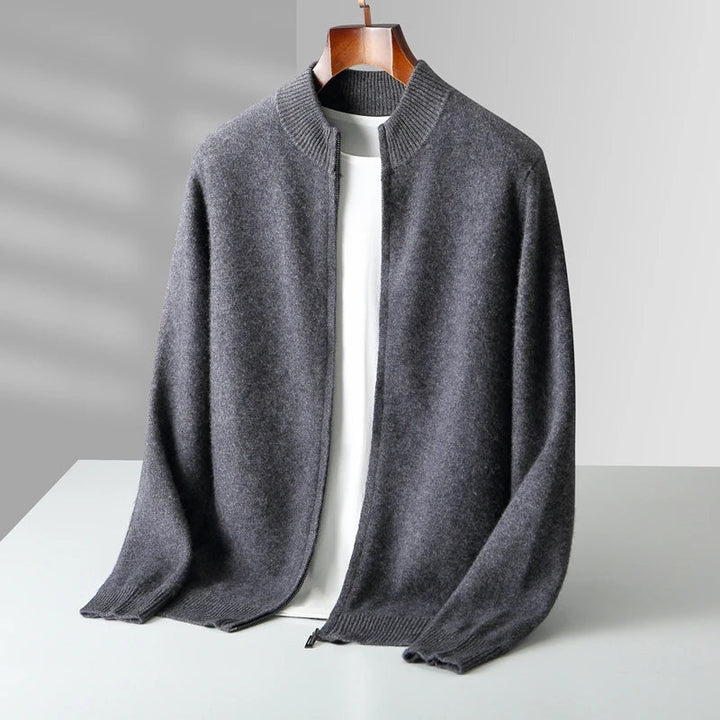 Men’s Stand-Collar Zip Cardigan