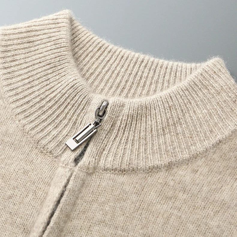 Men’s Stand-Collar Zip Cardigan