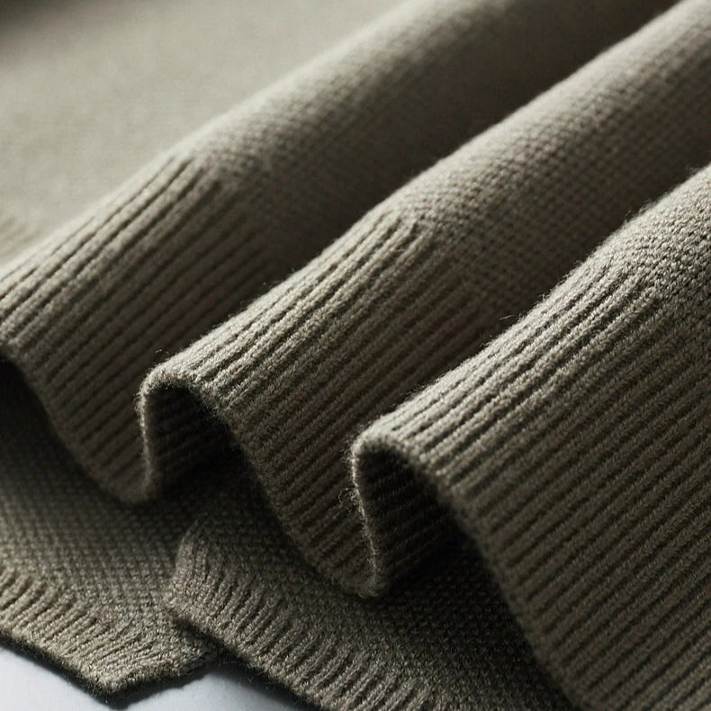 Men’s Stripe-Sleeve Button-Front Knit Cardigan