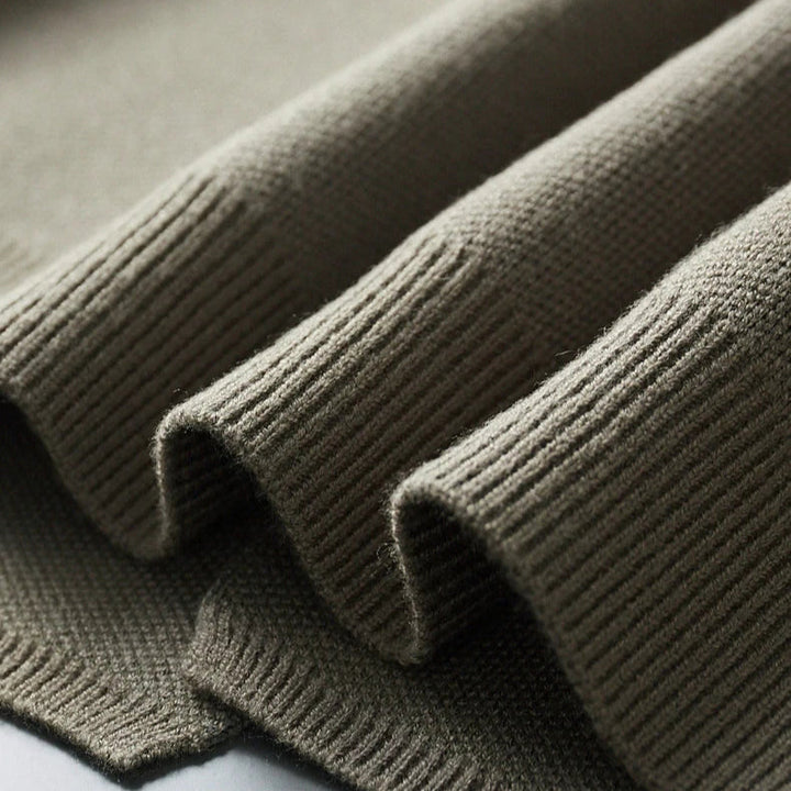 Men’s Stripe-Sleeve Button-Front Knit Cardigan