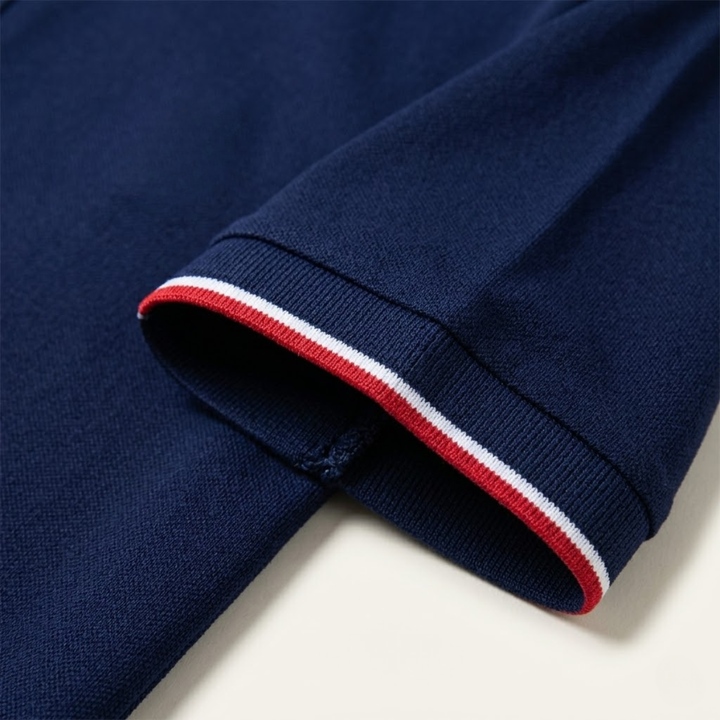 Men's Tipped Polo Shirt with Stripe Collar