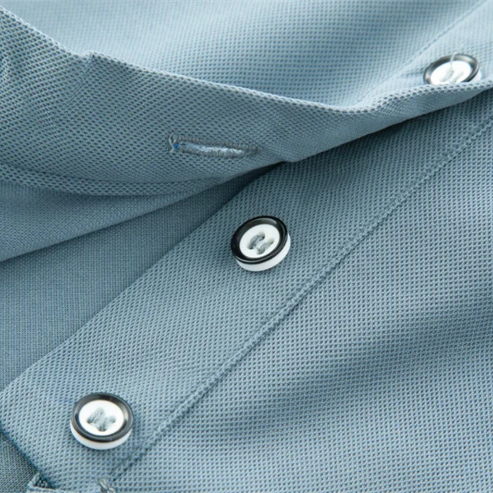 Men's Tricolor Tipped Collar Polo Shirt