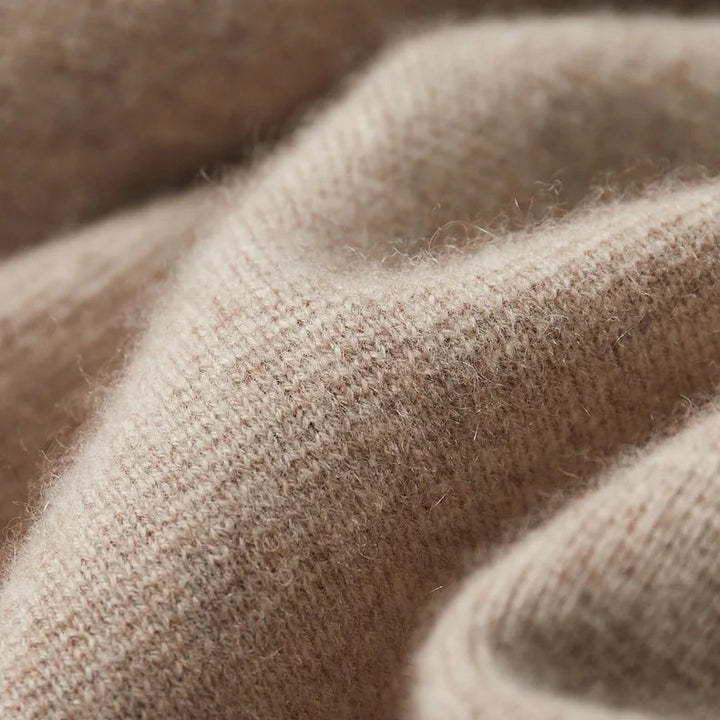Men’s Zip-Up Knit Cardigan with Folded Collar