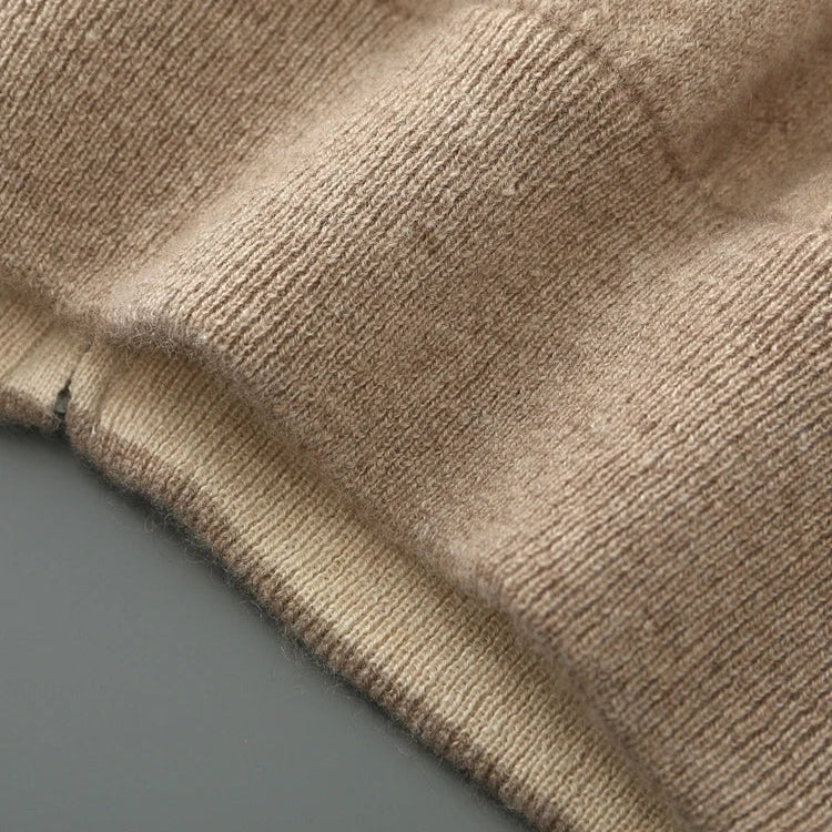 Men’s Zip-Up Knit Cardigan with Stand Collar