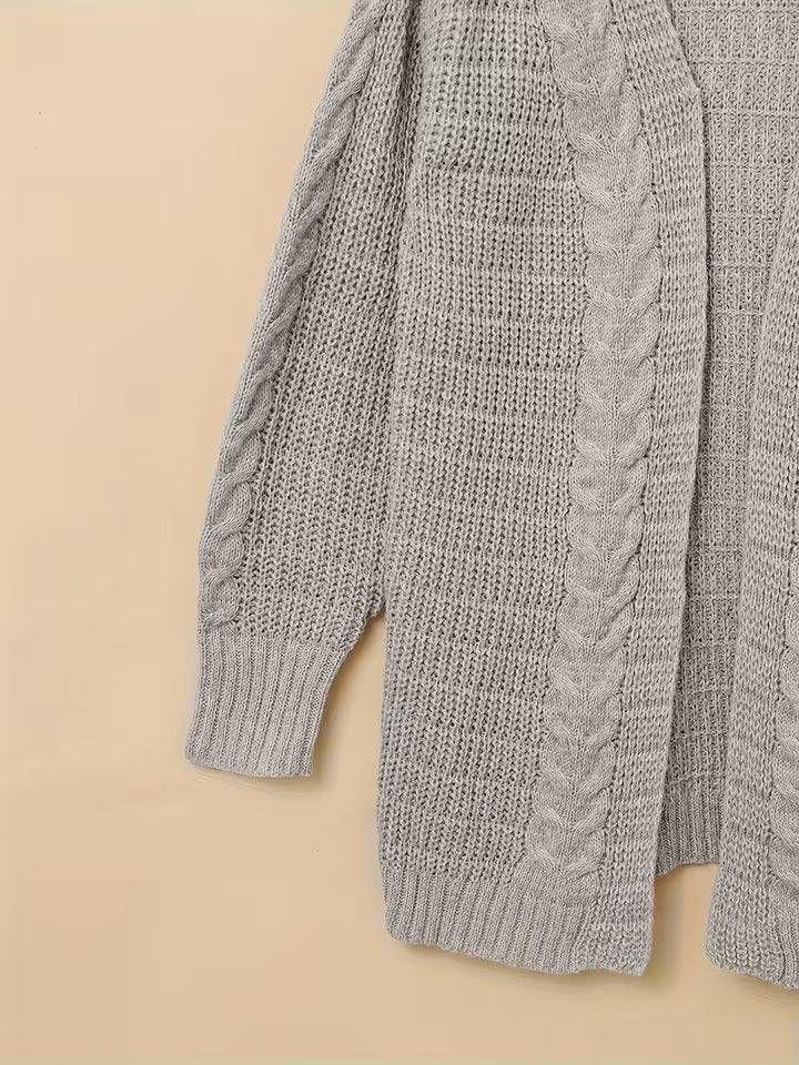 Women’s Cable-Knit Open-Front Cardigan