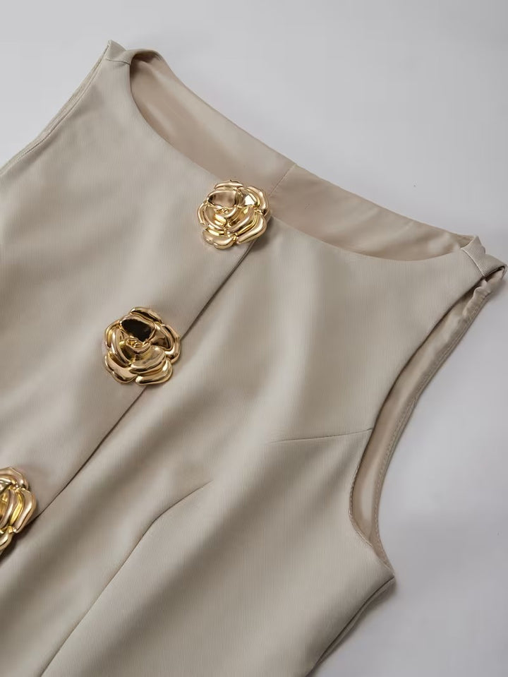 Women’s Sleeveless Top and Wide-Leg Trousers Set