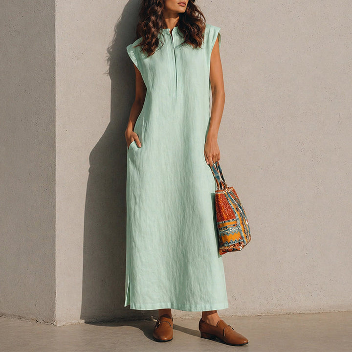 Women's Cap Sleeve Straight Midi Dress