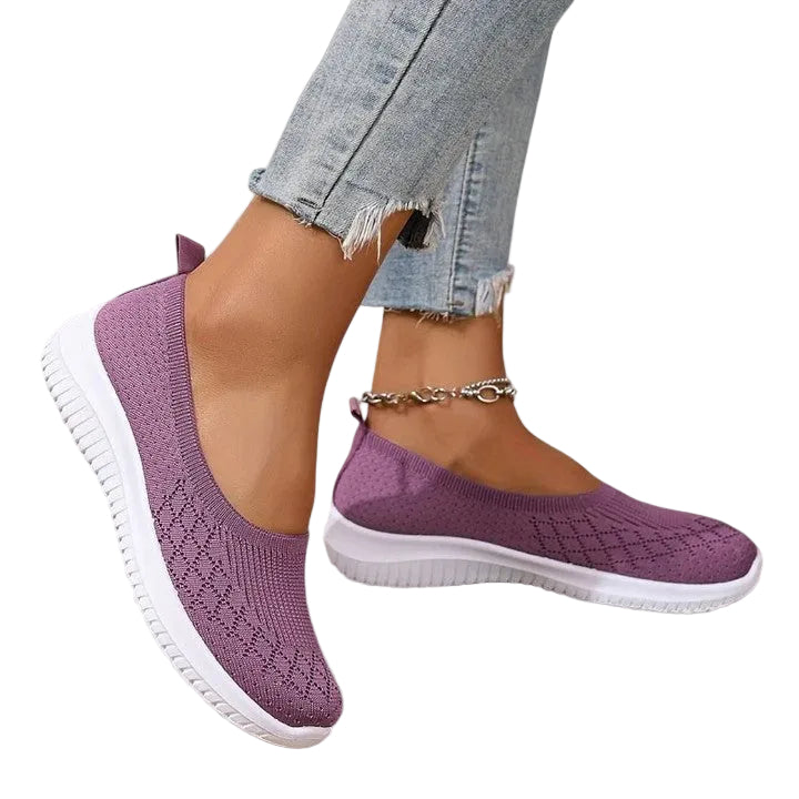 Women's Knit Slip-On Sneakers with Stretch Upper