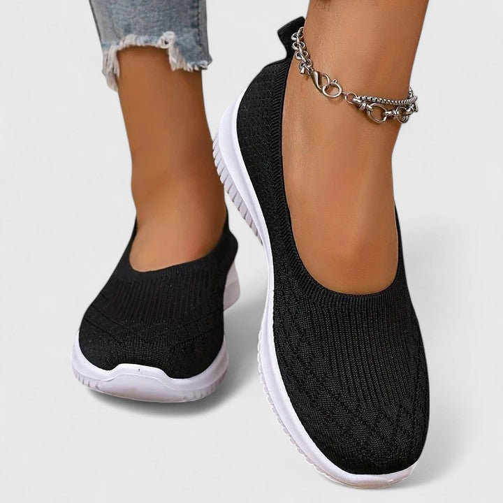 Women's Knit Slip-On Sneakers with Stretch Upper
