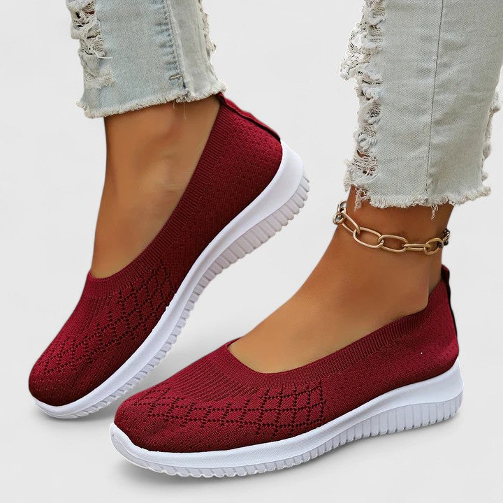 Women's Knit Slip-On Sneakers with Stretch Upper