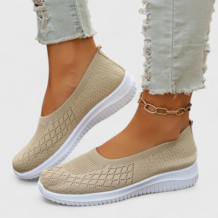 Women's Knit Slip-On Sneakers with Stretch Upper