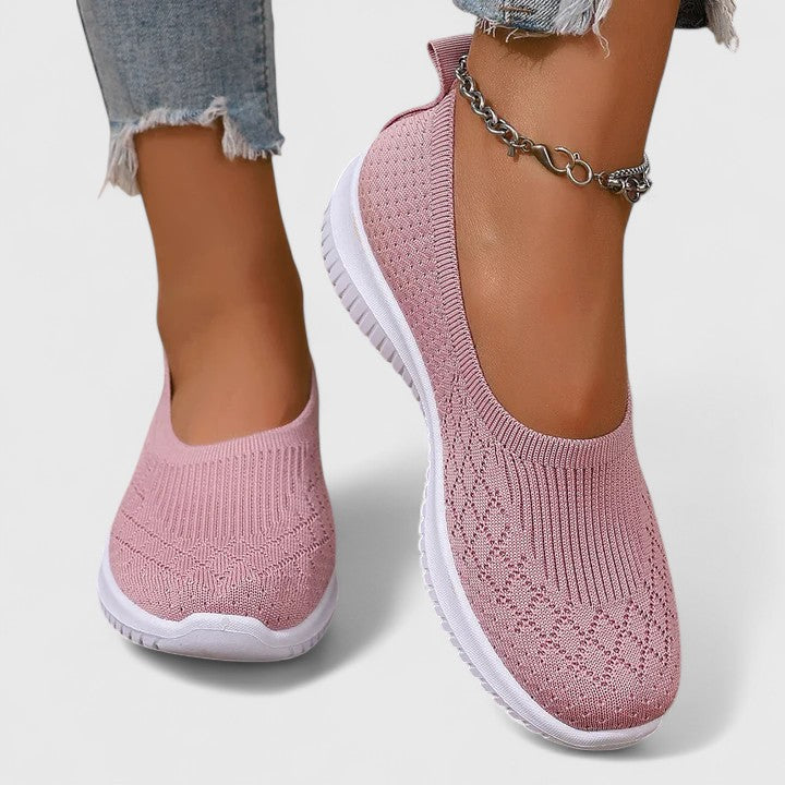 Women's Knit Slip-On Sneakers with Stretch Upper
