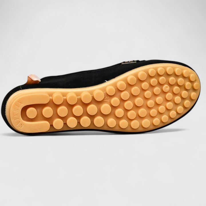 Women's Moc-Toe Loafers with Metal Hardware