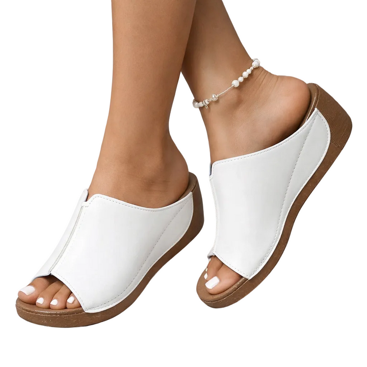 Women's Open Toe Wedge Heel Slip-On Sandal