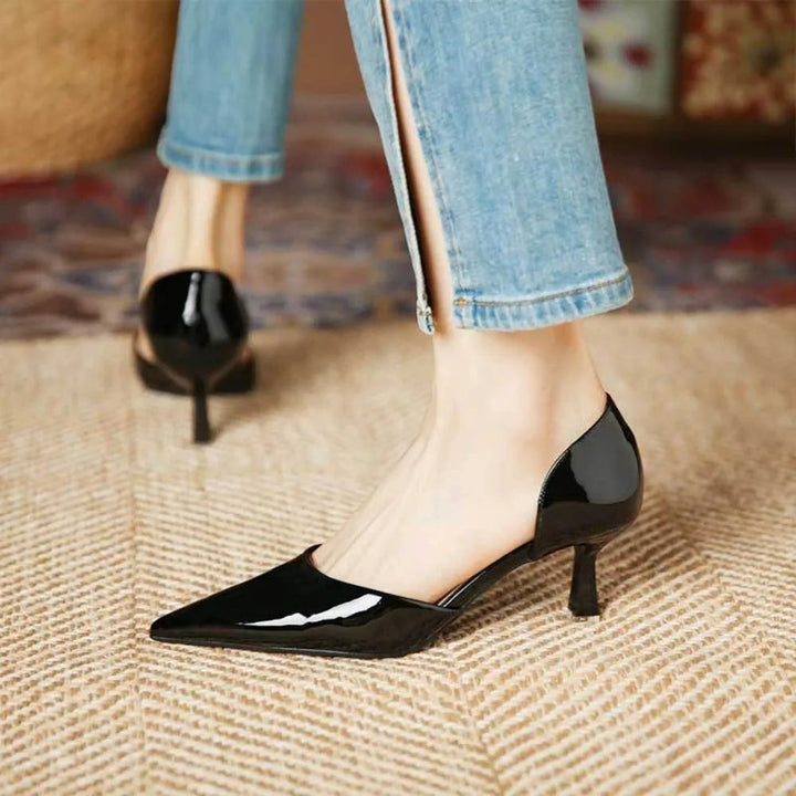 Women's Slip-On Pointed Toe Kitten Heel Pumps