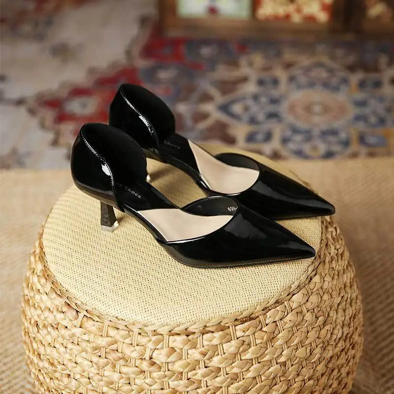 Women's Slip-On Pointed Toe Kitten Heel Pumps