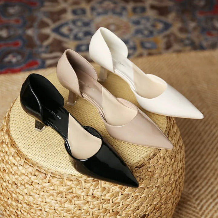 Women's Slip-On Pointed Toe Kitten Heel Pumps