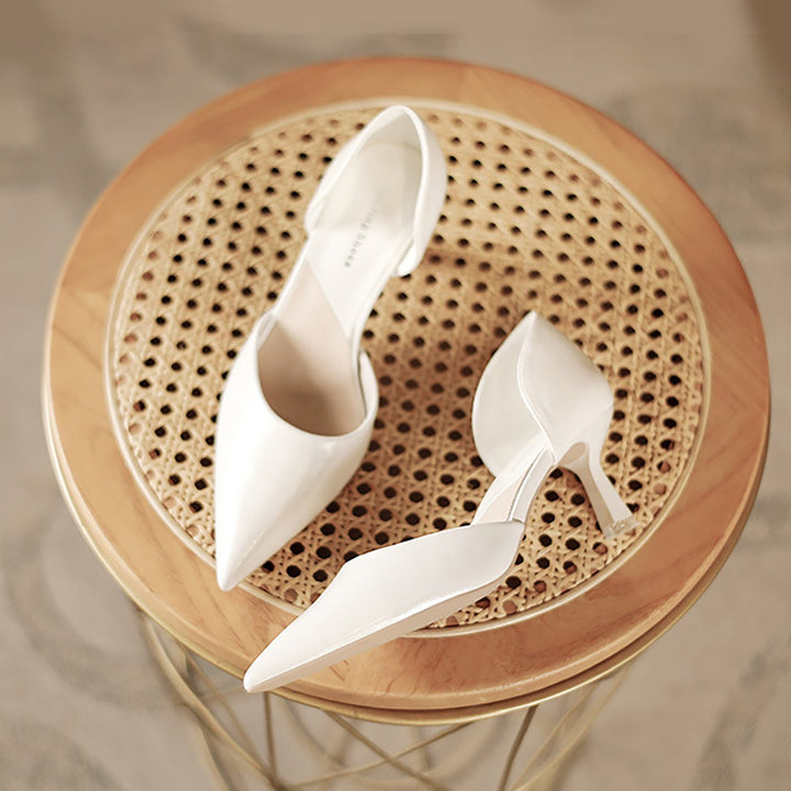 Women's Slip-On Pointed Toe Kitten Heel Pumps