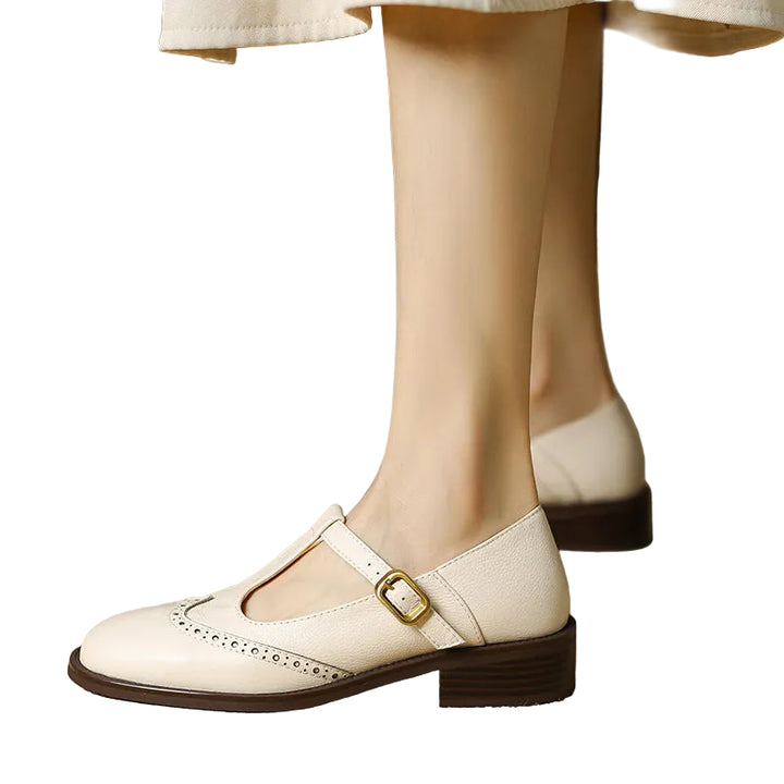 Women's T-Strap Mary Jane Shoes with Block Heel